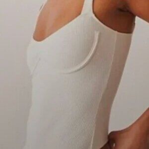 Free People In The City Underwire Bodysuit Cream Size S